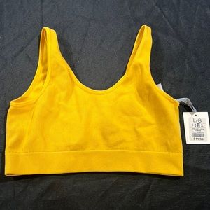 Brand New Yellow Scoop Bralette